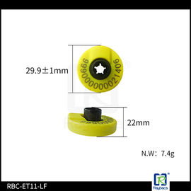 RBC-ET01 LF RFID Animal Ear Tag Round Shape 30.0mm Diameter For Livestock Tracking